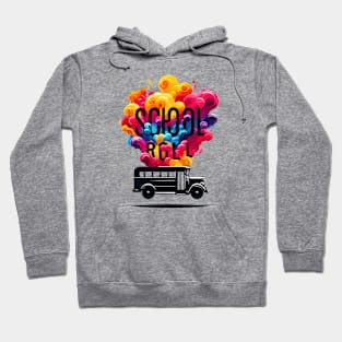 Silhouette Of A School Bus, School Roll Hoodie